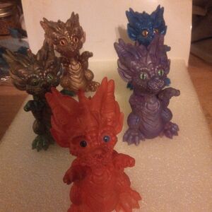Colorful Resin Dragon Figurine